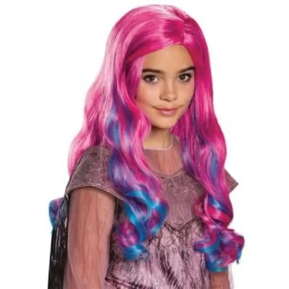 Disney Audrey Descendants 3 Child Wig Pink Blue OS Halloween Disguise NIP